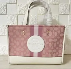 COACH コーチ ショルダー デンプシー シグネチャー ピンク