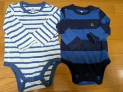 baby GAP ストライプロンパース 2点セット 12-16ヶ月