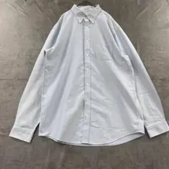 エルエルビーン 長袖シャツ XL相当 水色 無地 オックスフォード【5359】