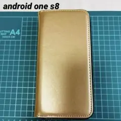 android one s8 手帳　ケース　財布　ゴールド　シンプル　おしゃれ