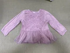 プティマイン チュール付き長袖Tシャツ　100