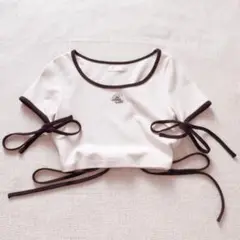 ♡Pium pium バイカラーテープTシャツ× カーゴパンツ セットアップ♡