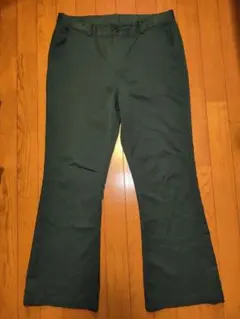 MONO-MART グリーン スラックスフレアパンツ XL ウエスト80-82