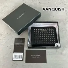 新品 未使用 VANQUISH Ｌ ファスナー 財布 スタッズ ヴァンキッシュ