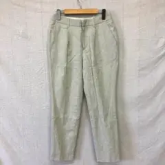 タグ付 SHIPS NALYAワンタックパンツ アンクル丈 綿麻テーパードパンツ