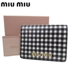 【新作】miumiu♡ギンガムチェック ミニ財布
