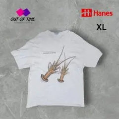 Hanes ヘインズ エビデザイン Tシャツ XL ライトグレー霜降