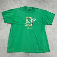 90s　シングルステッチ　ダブリン　アイルランド　Tシャツ　古着　グリーン　XL