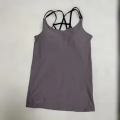 パープル クロスストラップ タンクトップ
