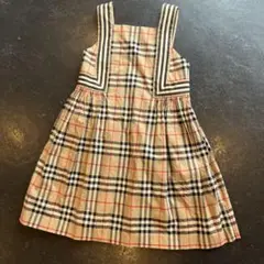 Burberry チェック柄ジャンバースカート　10Y 140