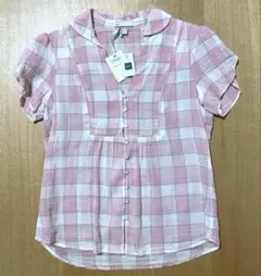 【未使用】GAP ギャップ　半袖シャツ　チェック柄Mサイズ