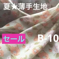 薄手生地　布　夏素材　生地　ジョーゼット　ポリエステル　B-10