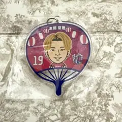 セレッソ大阪 19 本間至恩 似顔絵うちわ型キーホルダー ガチャ