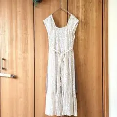 ⤵️夏物Sale 【スナイデル】ジャガード ロング ワンピース 花柄 キャミつき