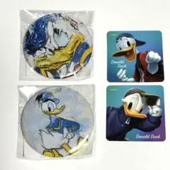 ステッカー＆缶バッジ ドナルドセット