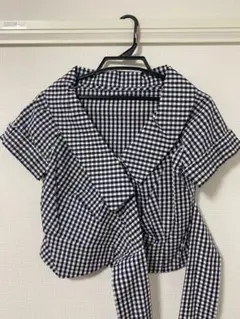 ビックリボンシャツギンガムシャツ