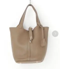 美品！本革　バケット型 トートバッグ ベージュ