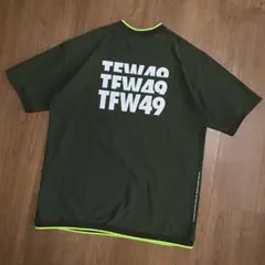 TFW49 モックネック　Tシャツ カーキ　XL junhashimoto
