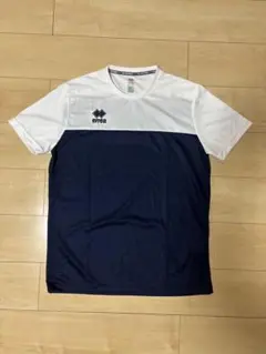 【割引中】Errea 半袖スポーツシャツ 白/紺 L
