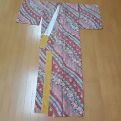 洗える着物 小紋 袷 パステル系 夢カワ