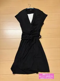 【アニエスb】ドット柄ラップスタイルワンピース