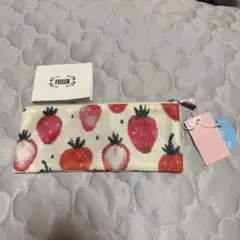 新品　ラブラリーバイフェイラー　ストロベリードット　メッシュポーチ　ペンケース