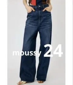 MOUSSY LOW CROTCH BAGGY BLU WIDE バギーデニム