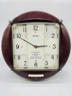 SEIKO RE544B 音楽機能付き掛時計 ブラウン からくり時計 SEIKO RE544B ディスクドリーム からくり時計 掛時計（セイコー