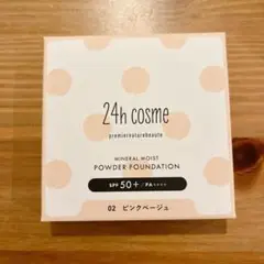 24h コスメ ミネラルモイストパウダー ファンデ 02 ピンクベージュ