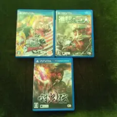 PS Vita ゲーム 進撃の巨人、 ワンピース 、討鬼伝セット