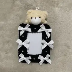ハンドメイド かぎ編み 編み物 トレカケース トレカホルダー くま No.32