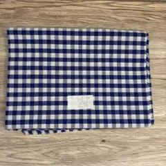 Rick Rack リネン混　ギンガム　ネイビーブルー