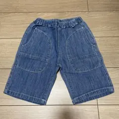 プティマイン　ビッグポケット　デニム　ハーフパンツ