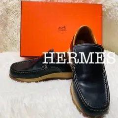美品 HERMES エルメス レザー スリッポン スニーカー