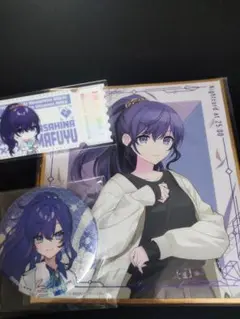 朝比奈まふゆ　ローソンコラボ缶バッチ　一番くじ色紙