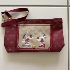 ディズニー　ミッキー　ミニー　クリスマス　ウェットティッシュ　ポーチ