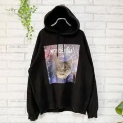 【XLARGE】エクストララージ コットンパーカー☆レア 猫プリント フーディー
