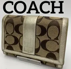 COACH コーチ 二つ折り 財布 フリックボタン ブランド オシャレ
