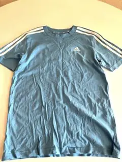 キッズアディダスadidas3ラインTシャツ水色150