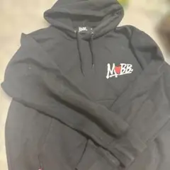 MOBB ハートプリント ブラックパーカー