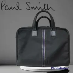 ①ポールスミス Paul Smith ブリーフケース ナイロン ブラック