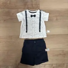 Dave&bella ボウタイ付きシャツとショートパンツセット80