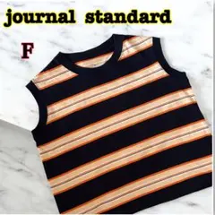ジャーナルスタンダード　汗ジミ防止ノースリーブTシャツ 紺 オレンジ F