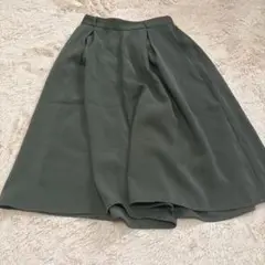 GU フレアキュロット　ポケット付　Mサイズ オリーブグリーン　無地