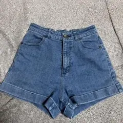 デニムブルー ハーフパンツ ゴム入り Mサイズ