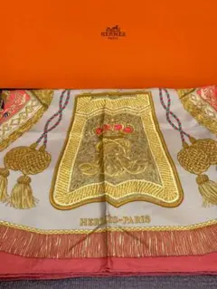 美品 エルメス カレ90 大判スカーフ POSTE ET CAVALERIE