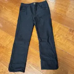 黒ストレートストレッチパンツ ハートポケット　120