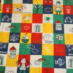 かわいいお絵描き風オックス生地 ハンドメイド50×50cm