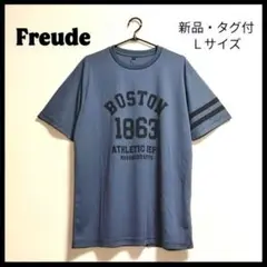 新品・タグ付！Freude メッシュ素材 プリントロゴ 半袖Ｔシャツ ドライ Ｌ