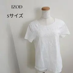IZOD ホワイト レース風 半袖カットソー レディース 汚れあり 281